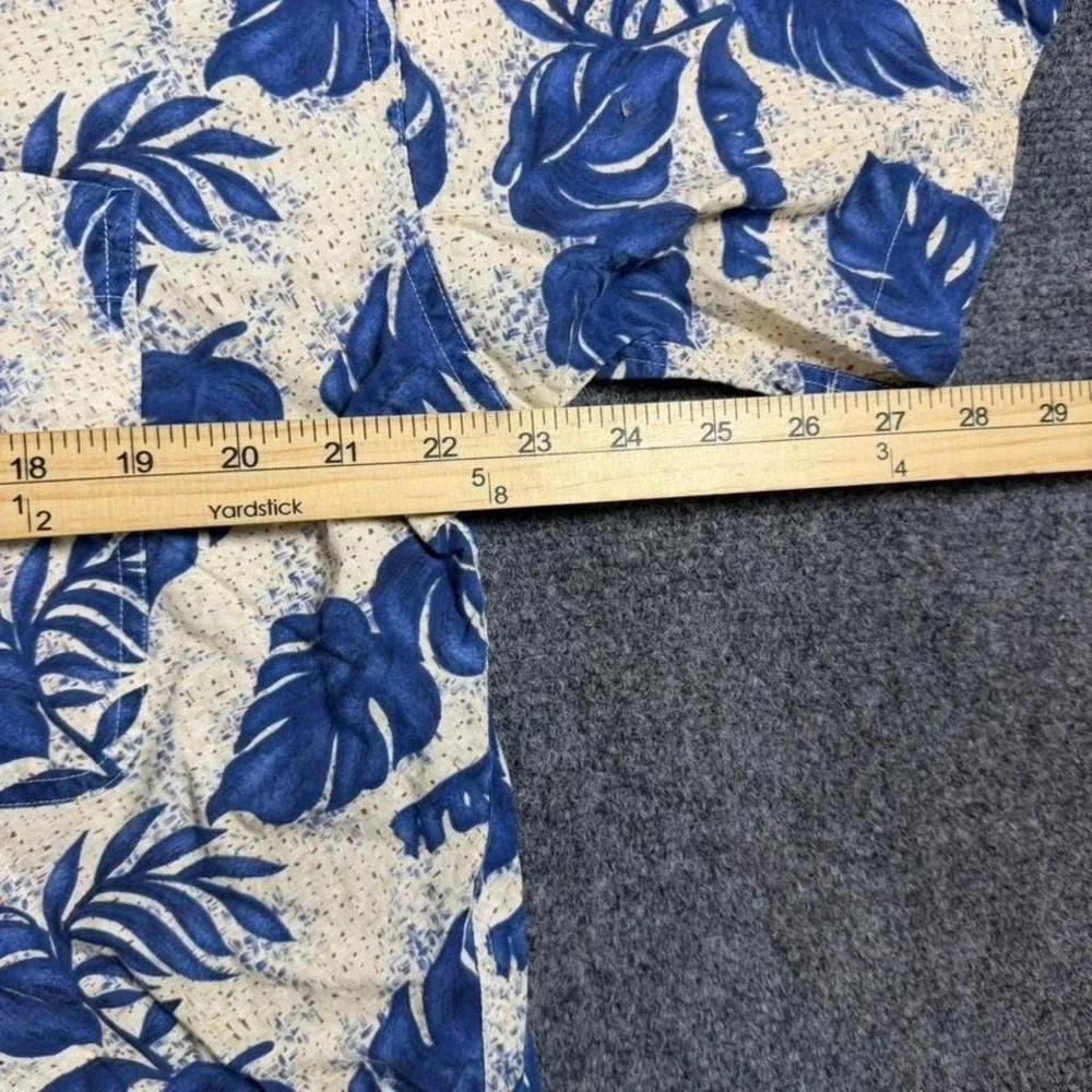 Vintage Chaps Ralph Lauren Hawaiian Tropical Short Sleeve Button Up Cotton SZ L